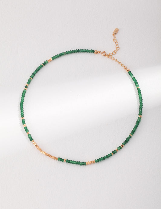 Amy green necklace and bracelet