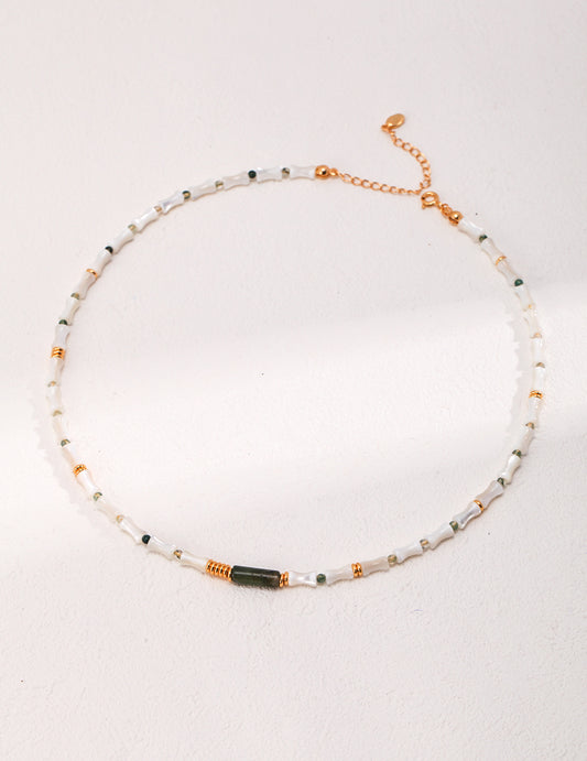 Laila's pearl and agate necklace